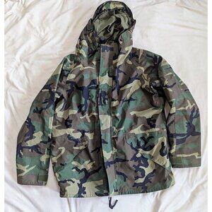 US Military Army Parka Jacket Cold Weather Woodland Camouflage Large/Long